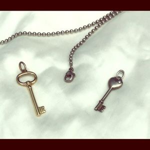 Tiffany key charms with Tiffany chain